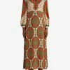Etro Paisley Medallion Print Midi Dress Multicolor