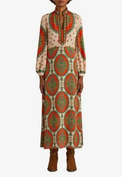 Etro Paisley Medallion Print Midi Dress Multicolor