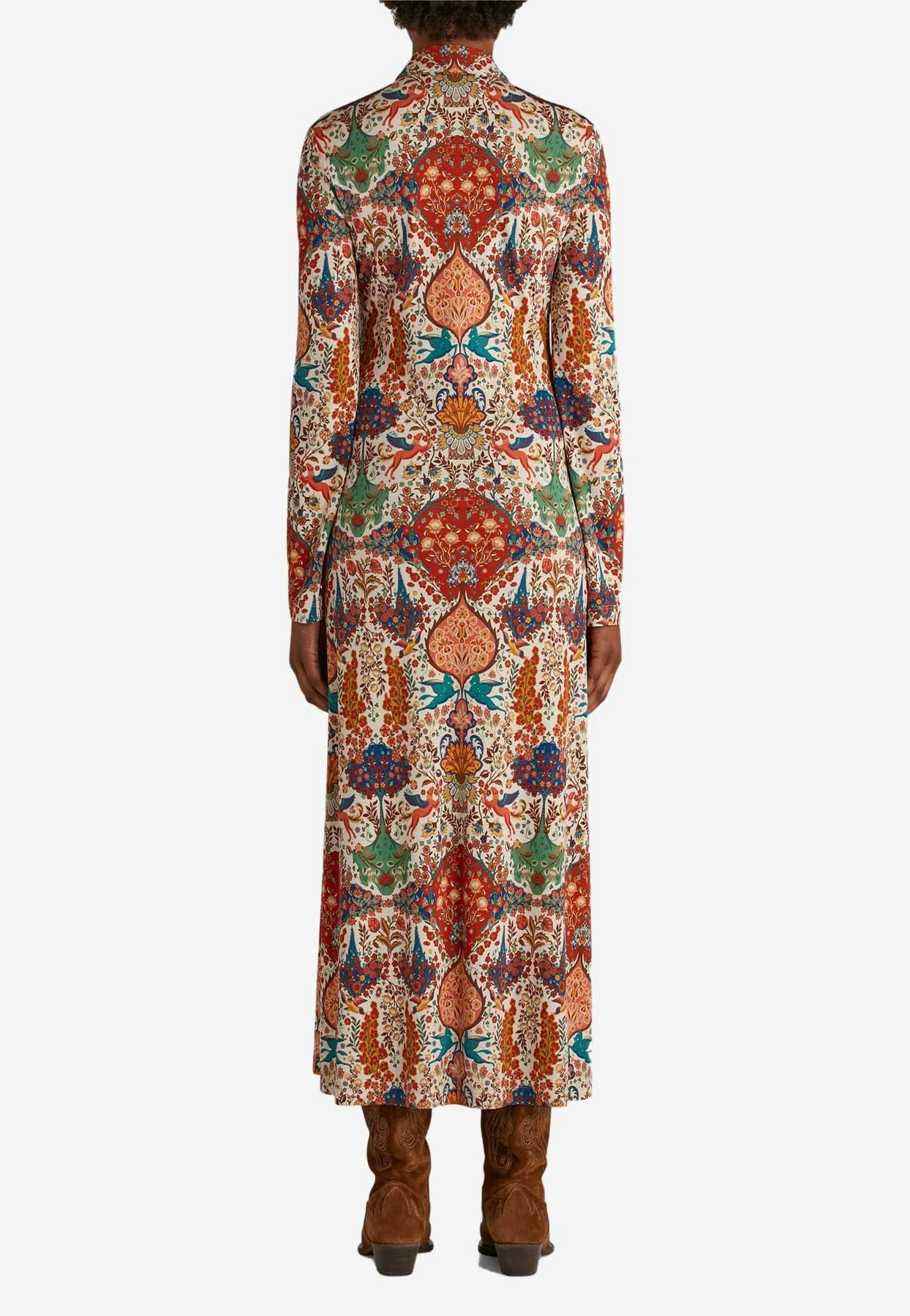 Etro Printed Midi Shirt Dress Multicolor 2 Etro Printed Midi Shirt Dress Multicolor - Image 2