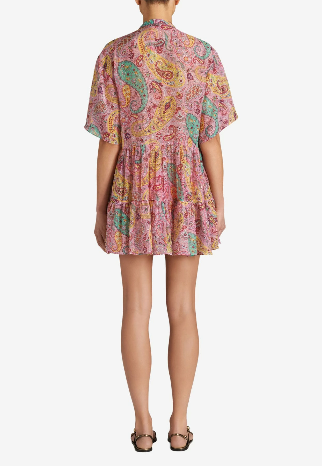 Etro Paisley Print Mini Dress Pink 2 Etro Paisley Print Mini Dress Pink - Image 2