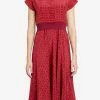 Salvatore Ferragamo Gancini Galore Shirt Dress Red