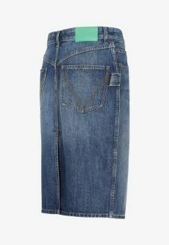 Bottega Veneta Denim Knee-Length Skirt Blue -Evening Dresses Popular Store 14112022 836