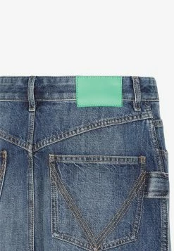 Bottega Veneta Denim Knee-Length Skirt Blue -Evening Dresses Popular Store 14112022 837