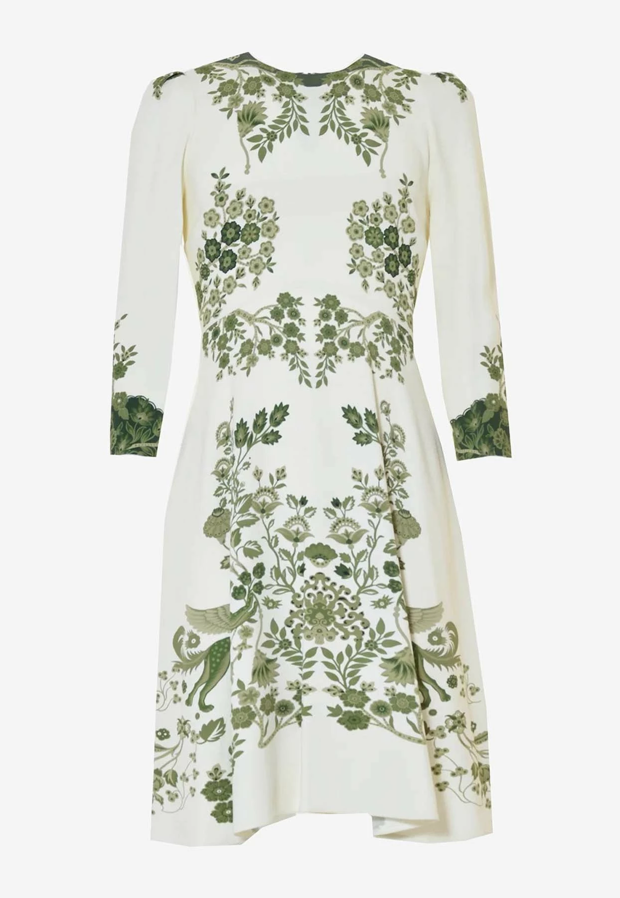 Etro Floral Printed Long-Sleeved Midi Dress White 1 Etro Floral Printed Long-Sleeved Midi Dress White