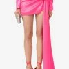 Magda Butrym Draped Sash Mini Skirt With 3D Flower Pink