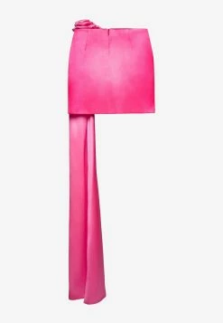 Magda Butrym Draped Sash Mini Skirt With 3D Flower Pink -Evening Dresses Popular Store 148423PINK 201