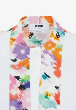 MSGM Long-sleeved Shirt Dress White 5 MSGM Long-sleeved Shirt Dress White -Evening Dresses Popular Store 15072022 028