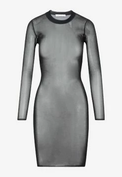 Alaïa Transparent Voile Mini Dress Black