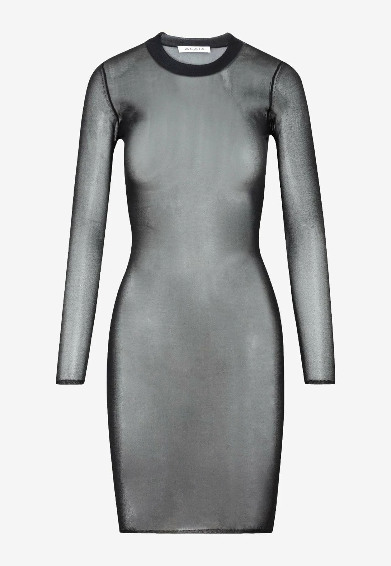 Alaïa Transparent Voile Mini Dress Black 1 Alaïa Transparent Voile Mini Dress Black