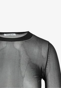 Alaïa Transparent Voile Mini Dress Black 7 Alaïa Transparent Voile Mini Dress Black -Evening Dresses Popular Store 16122021 086