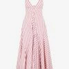 Jil Sander Striped Cotton Sundress Pink