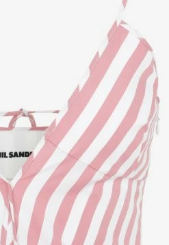 Jil Sander Striped Cotton Sundress Pink 7 Jil Sander Striped Cotton Sundress Pink -Evening Dresses Popular Store 16122021 142