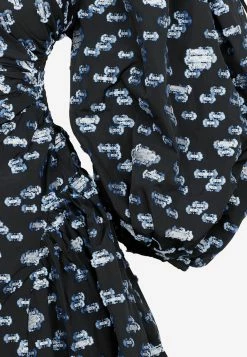 Cecilie Bahnsen Jaz Embroidered Cut-Out Midi Dress Navy -Evening Dresses Popular Store 17012022 604