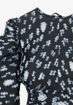 Cecilie Bahnsen Jaz Embroidered Cut-Out Midi Dress Navy -Evening Dresses Popular Store 17012022 605