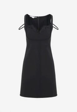Stella McCartney Scuba Mini Bustier Dress Black
