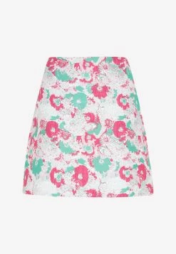 GANNI 3D Floral Mini Skirt Multicolor