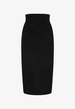 Victoria Beckham High-Rise Midi Skirt Black