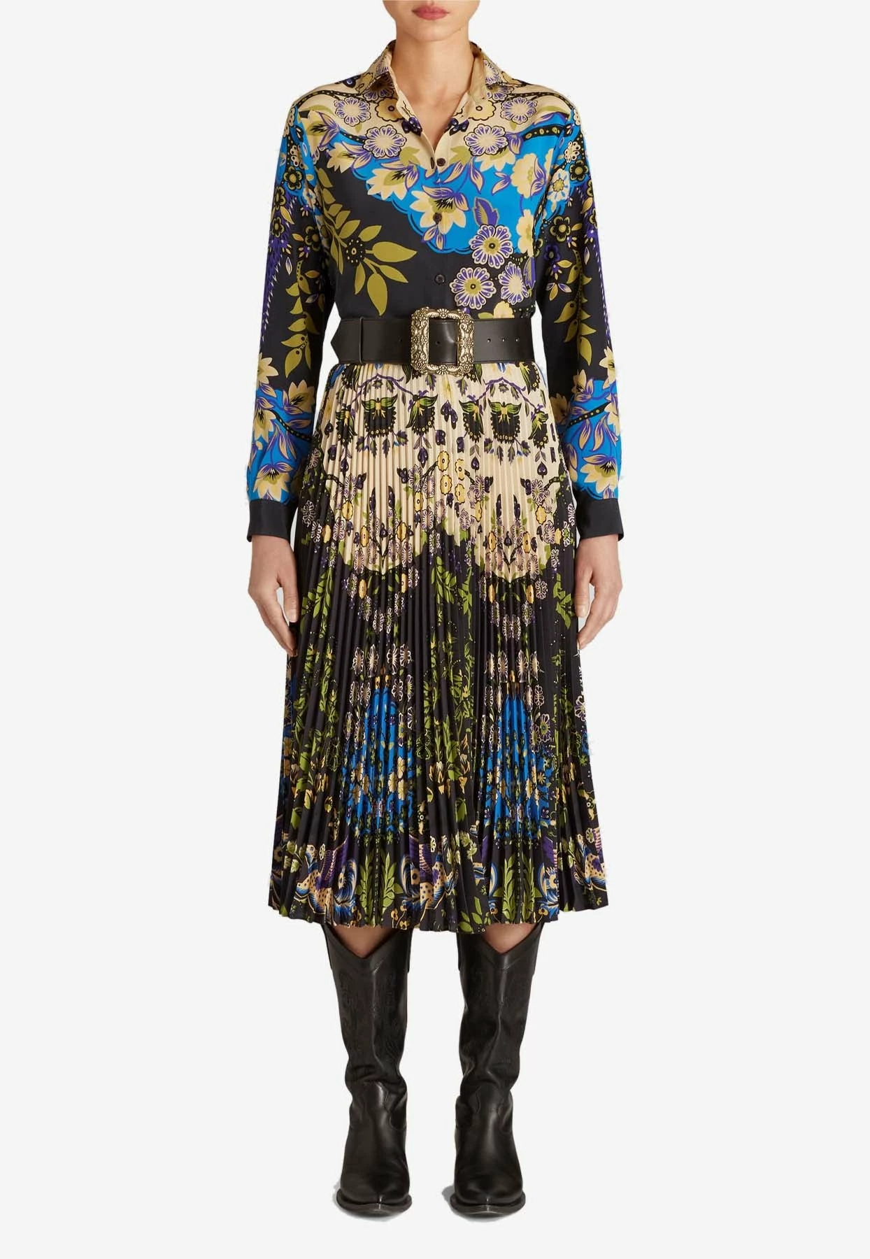 Etro Printed Pleated Midi Skirt Multicolor 2 Etro Printed Pleated Midi Skirt Multicolor - Image 2