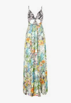 Anjuna Lia Animal And Floral Print Maxi Dress Multicolor