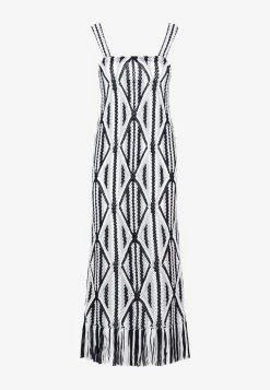 Gabriela Hearst Daria Knitted Midi Dress In Wool Monochrome
