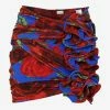 Magda Butrym Floral Print Pleated Mini Skirt Multicolor