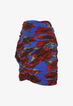 Magda Butrym Floral Print Pleated Mini Skirt Multicolor -Evening Dresses Popular Store 19092022 246