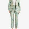 Etro Floral Jacquard Tailored Pants Mint