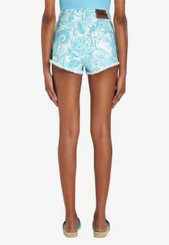 Etro High-Waist Paisley Print Mini Shorts Blue 7 Etro High-Waist Paisley Print Mini Shorts Blue -Evening Dresses Popular Store 19538 8311 200200 202