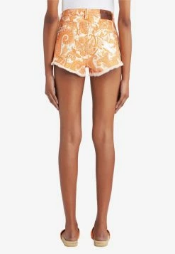 Etro Liquid Paisley Fringed Mini Shorts Orange 7 Etro Liquid Paisley Fringed Mini Shorts Orange -Evening Dresses Popular Store 19538 8311 200750 202