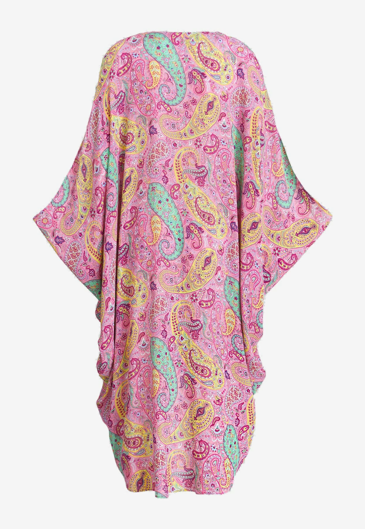 Etro Floral Paisley Print Kaftan Dress Pink 4 Etro Floral Paisley Print Kaftan Dress Pink - Image 4