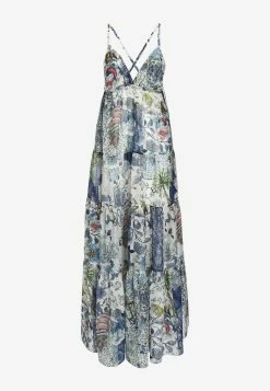 Etro Floral And Tattoo Print Maxi Dress Multicolor -Evening Dresses Popular Store 19626 4465 200200 202