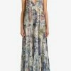 Etro Floral And Tattoo Print Maxi Dress Multicolor