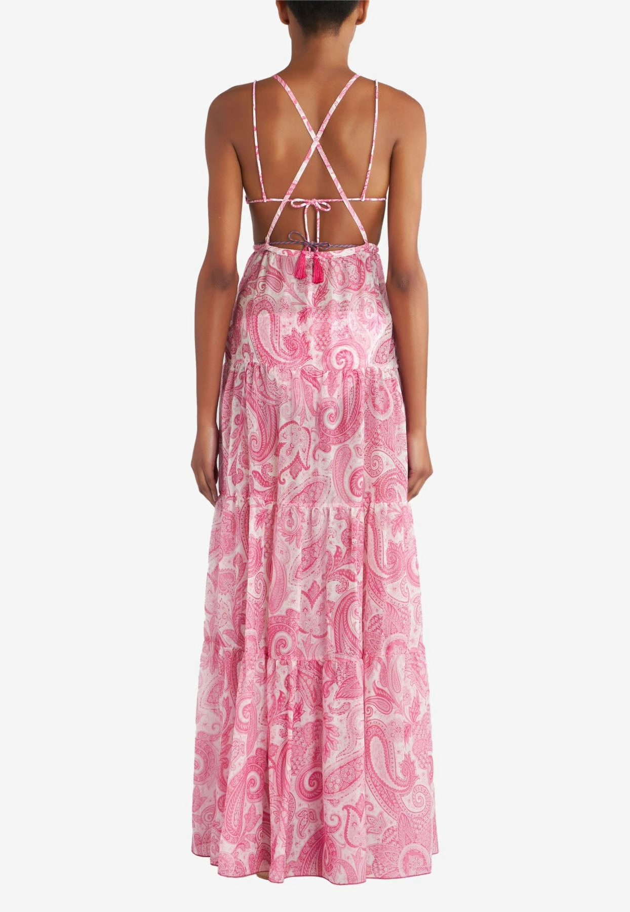 Etro Liquid Paisley Maxi Dress Pink 2 Etro Liquid Paisley Maxi Dress Pink - Image 2