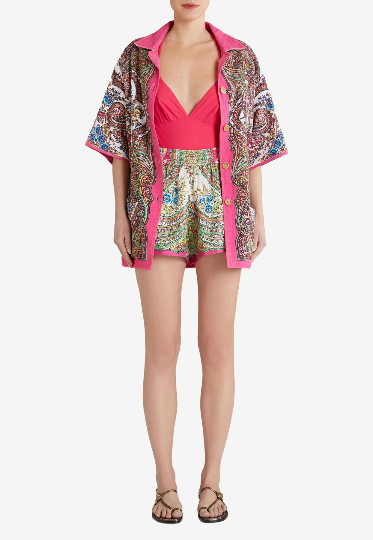 Etro Floral Paisley Silk Shorts Multicolor 2 Etro Floral Paisley Silk Shorts Multicolor - Image 2