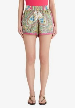 Etro Floral Paisley Silk Shorts Multicolor