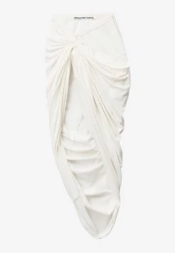 Alexander Wang Asymmetrical Draped Midi Skirt White 7 Alexander Wang Asymmetrical Draped Midi Skirt White -Evening Dresses Popular Store 1CC1235250WHITE 203