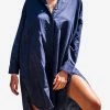 Les Canebiers Ramade Asymmetric Shirt Dress Blue