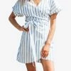Les Canebiers Beauqui Tie Belt Mini Dress White