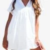 Les Canebiers Grange V-neck Mini Dress White