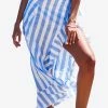 Les Canebiers Senequier Striped Maxi Skirt Blue