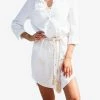 Les Canebiers Mimosas Mini Shirt Dress With Rope Belt White