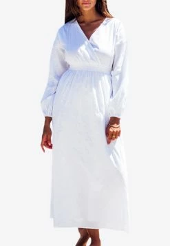 Les Canebiers Eau Vive Elastic Waist Maxi Dress White
