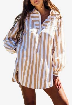 Les Canebiers Sauvageonne Long-Sleeved Shirt Dress Yellow