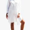 Les Canebiers Ramade Asymmetric Shirt Dress White