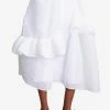 Cecilie Bahnsen Damara Ruffled Midi Skirt White