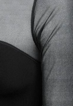 Alaïa Long-Sleeved Sheer Crepe Bodysuit Black 6 Alaïa Long-Sleeved Sheer Crepe Bodysuit Black -Evening Dresses Popular Store 20012022 015