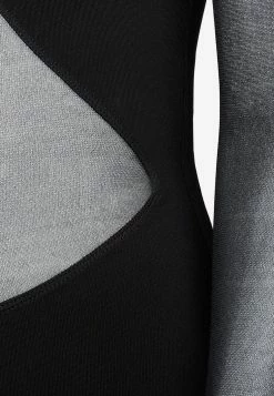 Alaïa Long-Sleeved Sheer Crepe Bodysuit Black 7 Alaïa Long-Sleeved Sheer Crepe Bodysuit Black -Evening Dresses Popular Store 20012022 016