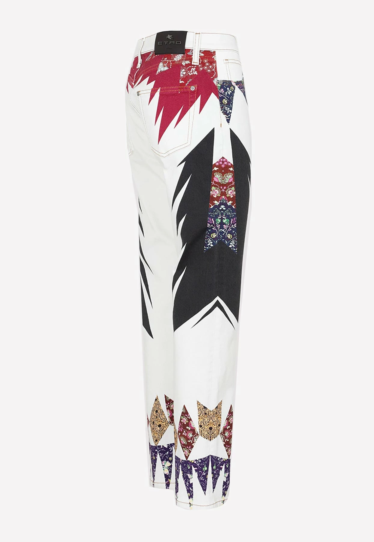 Etro Straight-Leg Printed Jeans White 3 Etro Straight-Leg Printed Jeans White - Image 3