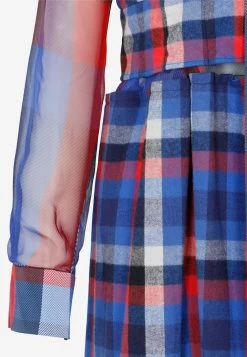 Sacai Deconstructed Plaid Long-Sleeved Midi Dress Multicolor 6 Sacai Deconstructed Plaid Long-Sleeved Midi Dress Multicolor -Evening Dresses Popular Store 20092022 044