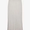 Gabriela Hearst Meda Rib Knit Midi Skirt White